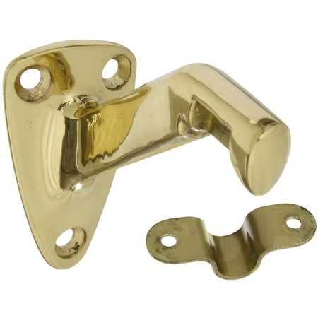 National Hardware National Hardware Gold Solid Brass Handrail Bracket 3.38 in. L 250 lb N216-168